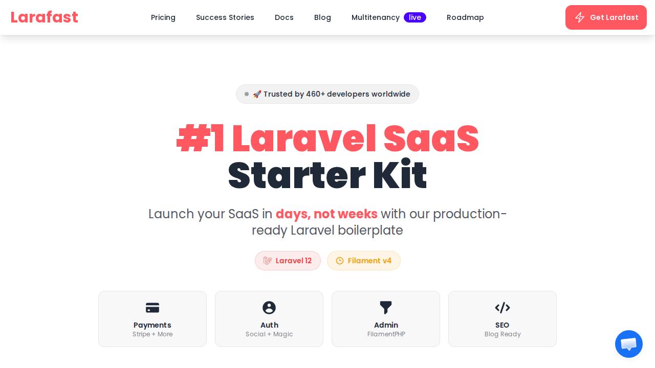 Screenshot of larafast.com