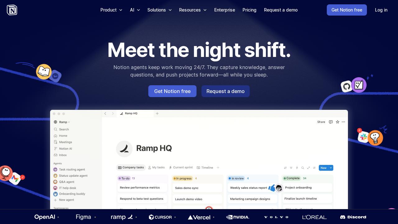 Screenshot of Notion