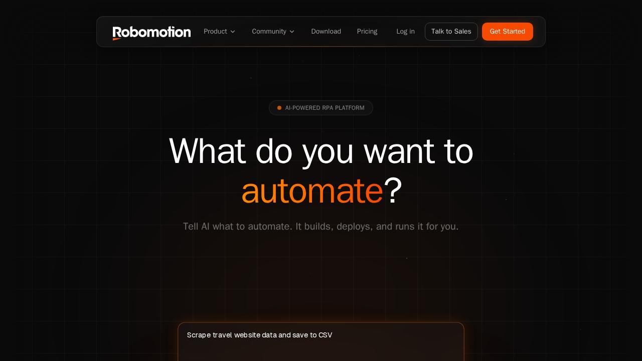 Screenshot of Robomotion