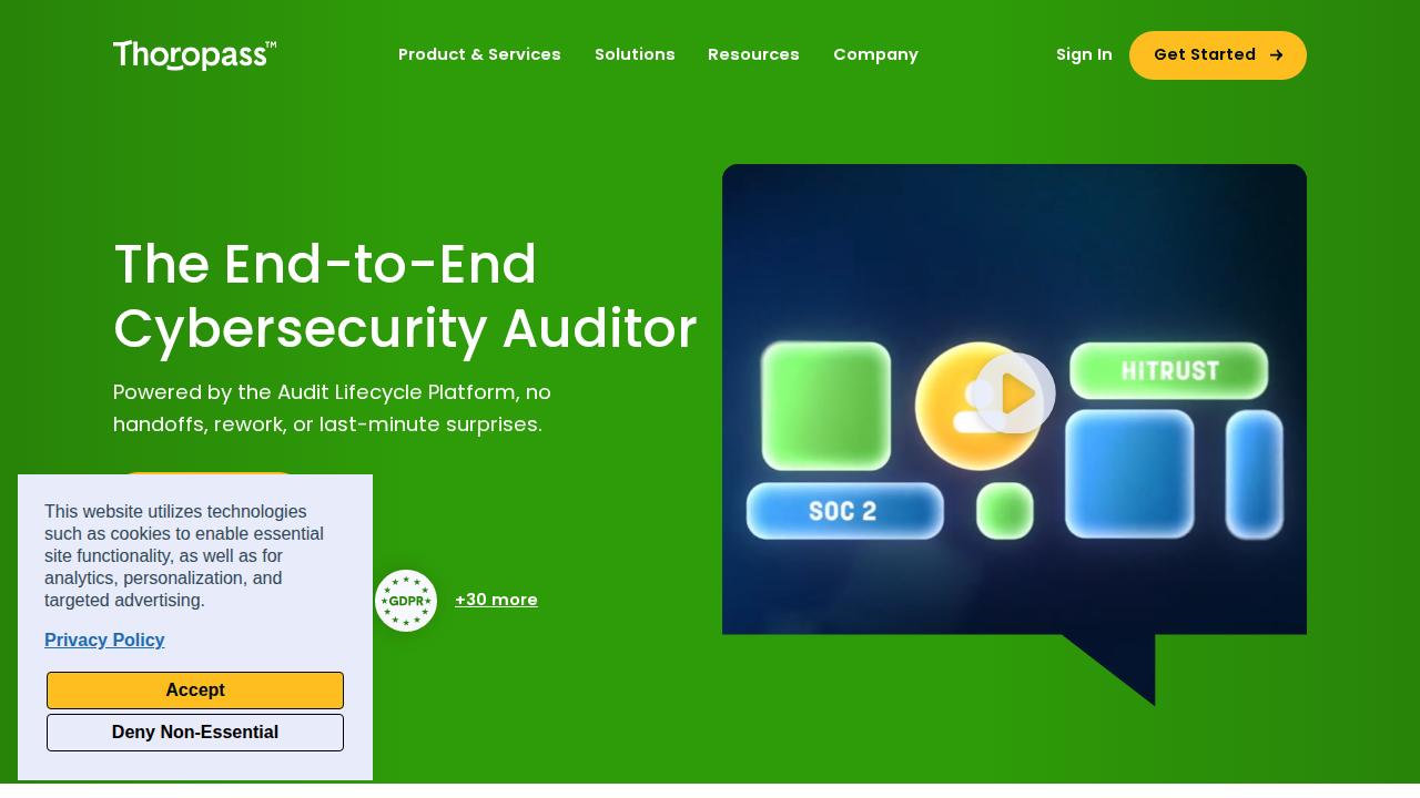 Screenshot of thoropass.com