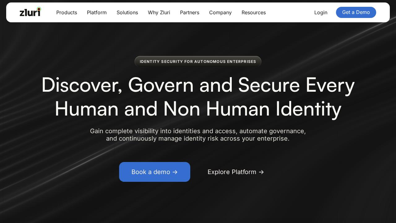 Screenshot of zluri.com